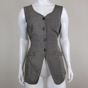 Vintage 90's CTME Black Floral Tank Vest